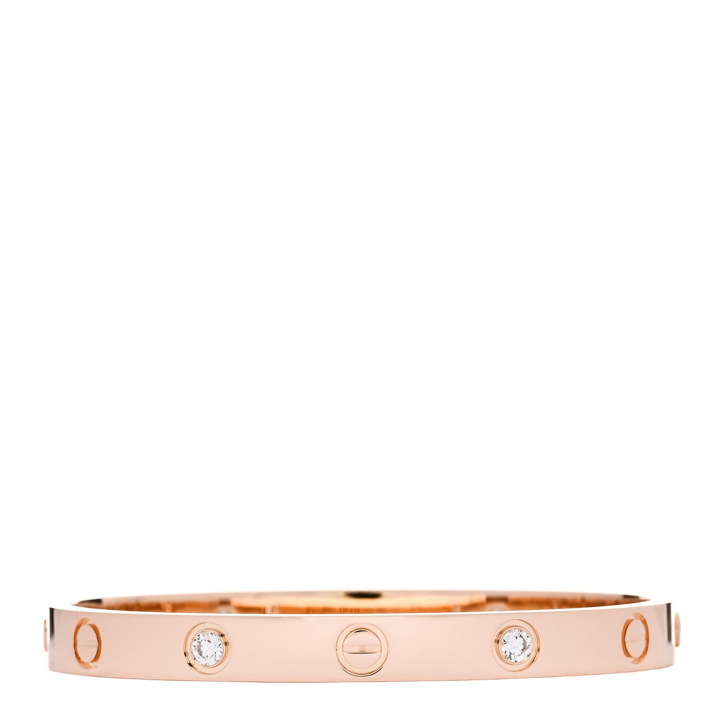18K Pink Gold 4 Diamond LOVE Bracelet 16