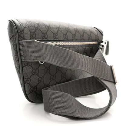 Gucci GG Supreme Monogram Textured Dollar Calfskin Ophidia Belt Bag Grey Black Graphite Grey 3 of 10
