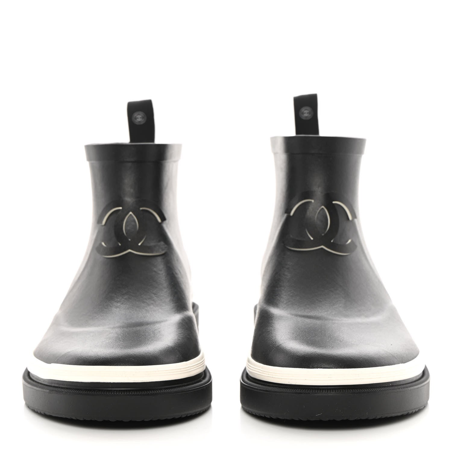 Chanel Caoutchouk CC Short Boots 39 Black 2 of 13