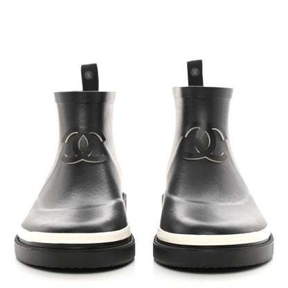 Chanel Caoutchouk CC Short Boots 39 Black 2 of 13