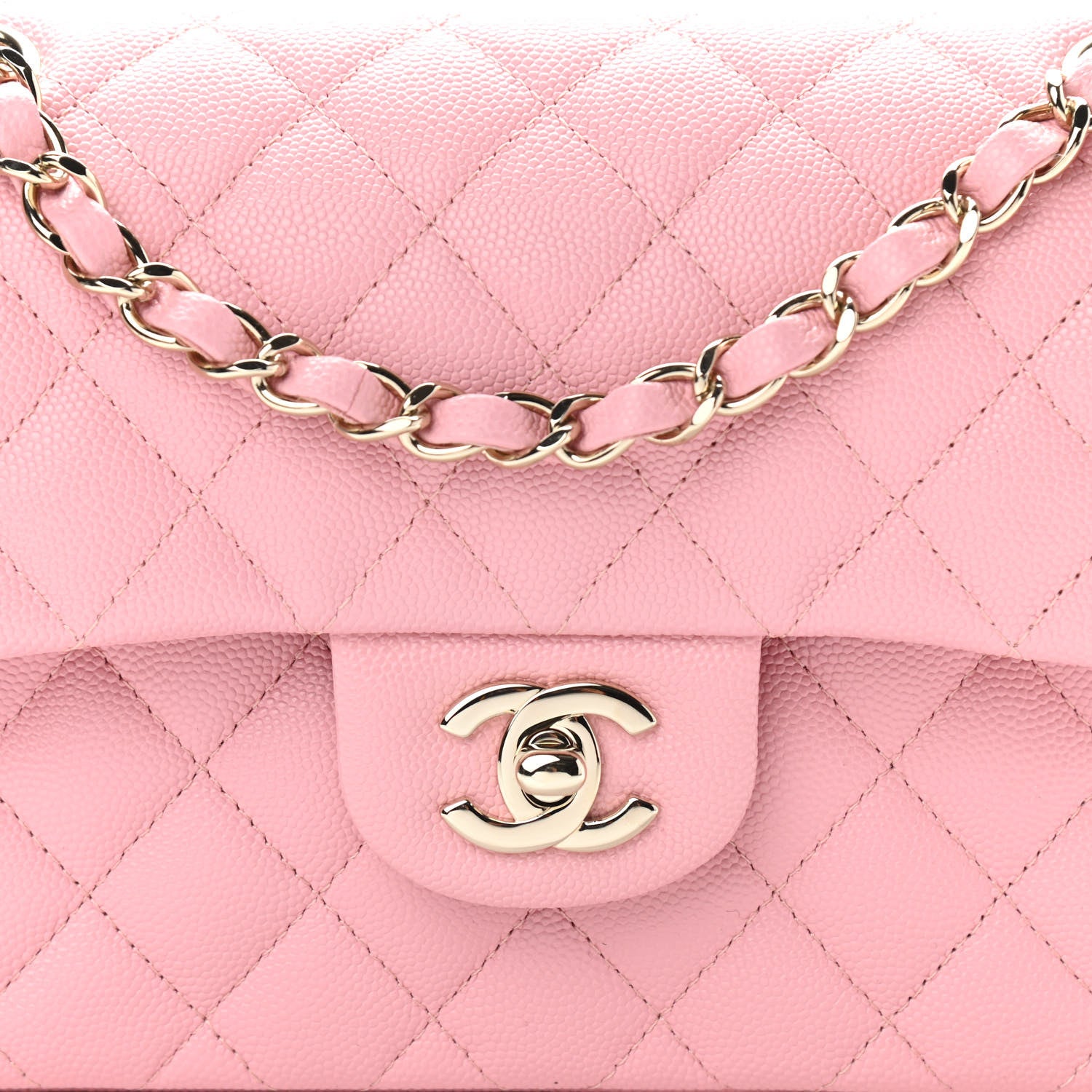 Chanel Caviar Quilted Small Double Flap Pink 8 of 11