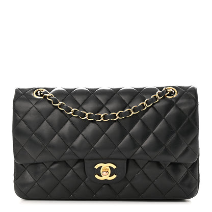 Chanel Lambskin Quilted Medium Double Flap Black 1 of 12