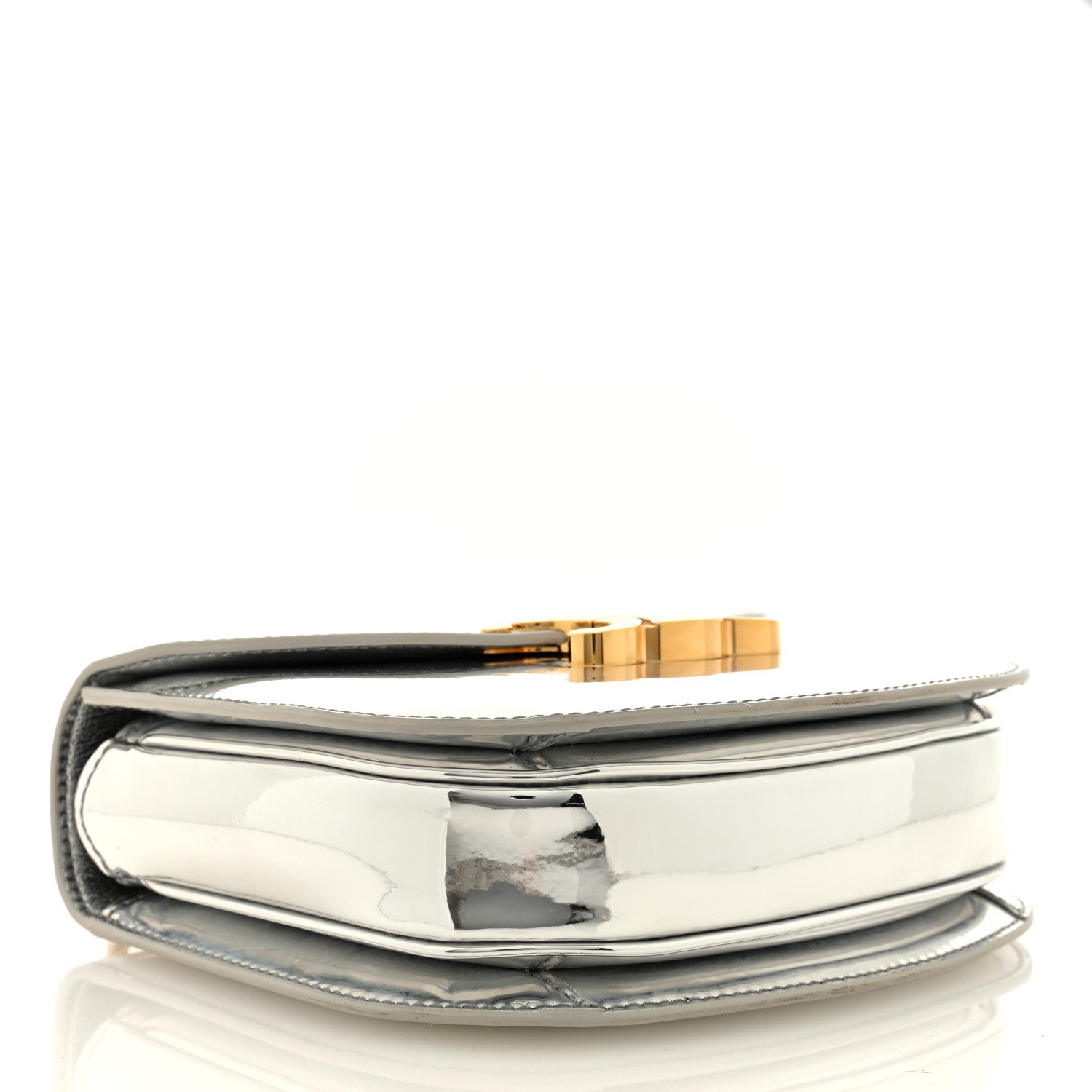 Celine Mirror Calfskin Teen Besace Chain Triomphe Silver 4 of 9