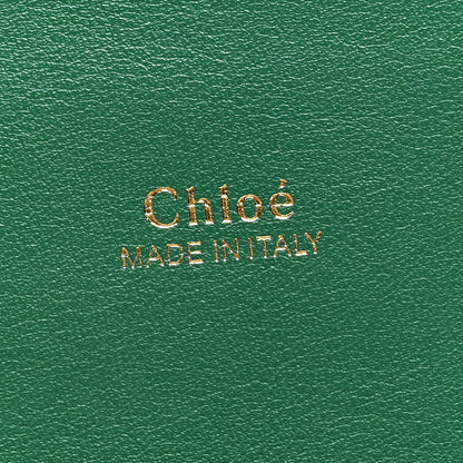 Chloe Calfskin Crocodile Embossed Small Aby Lock Woodsy Green 6 of 8