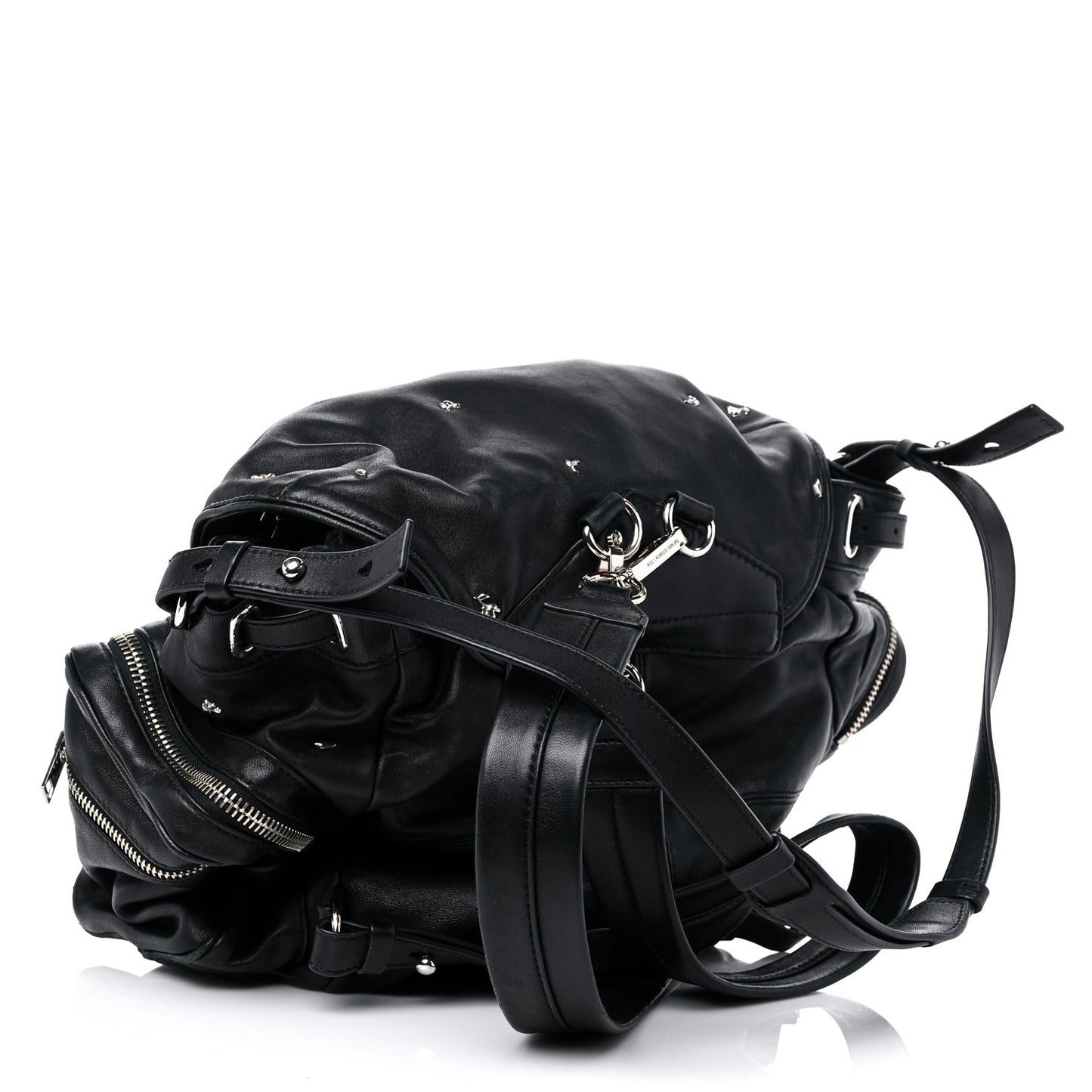Lambskin Marti Backpack Bag Washed Black Rhodium Hardware