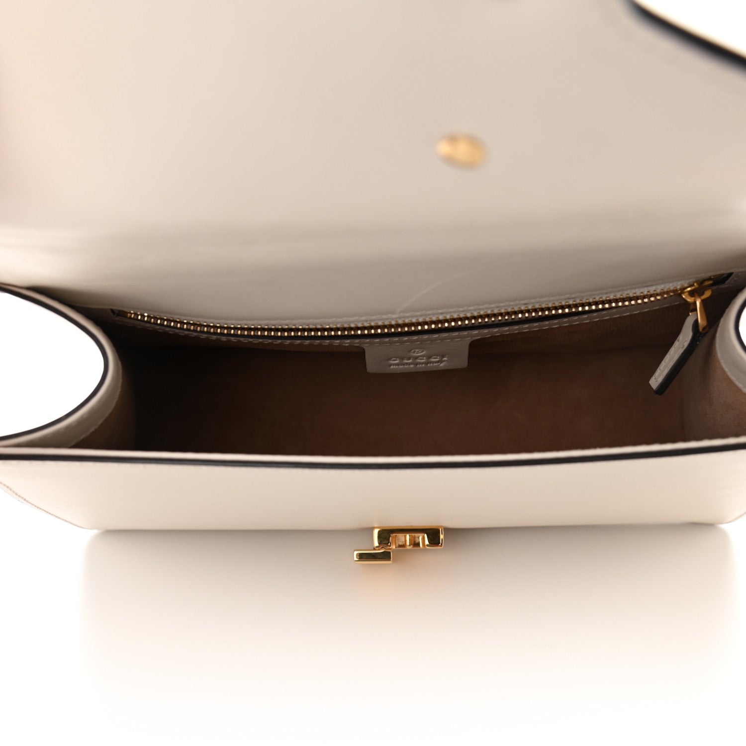 Gucci Calfskin Small Sylvie Shoulder Bag Off White 5 of 11