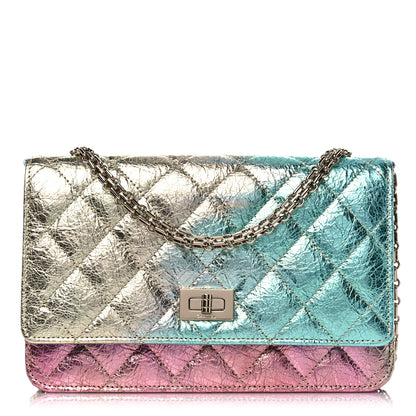 Chanel Metallic Goatskin Quilted 2.55 Reissue Wallet on Chain WOC Multicolor 1 of 13