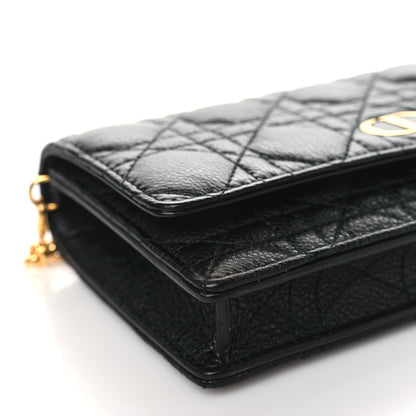 Christian Dior Supple Calfskin Caro Pouch with Chain Black 9 of 10