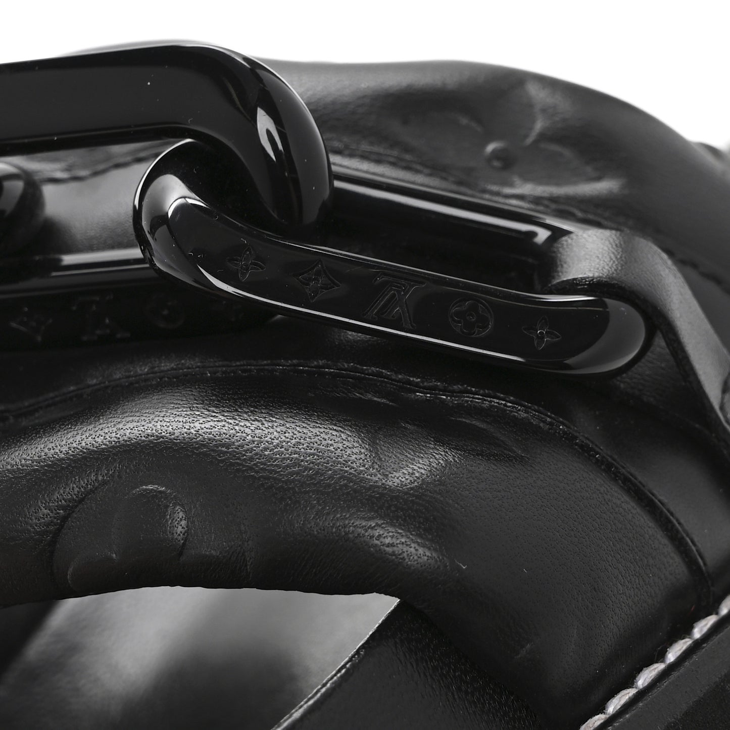 Calfskin Embossed Monogram Sunset Flat Comfort Mule 37 Black