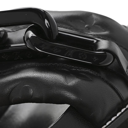 Louis Vuitton Calfskin Embossed Monogram Sunset Flat Comfort Mule 37 Black 12 of 12