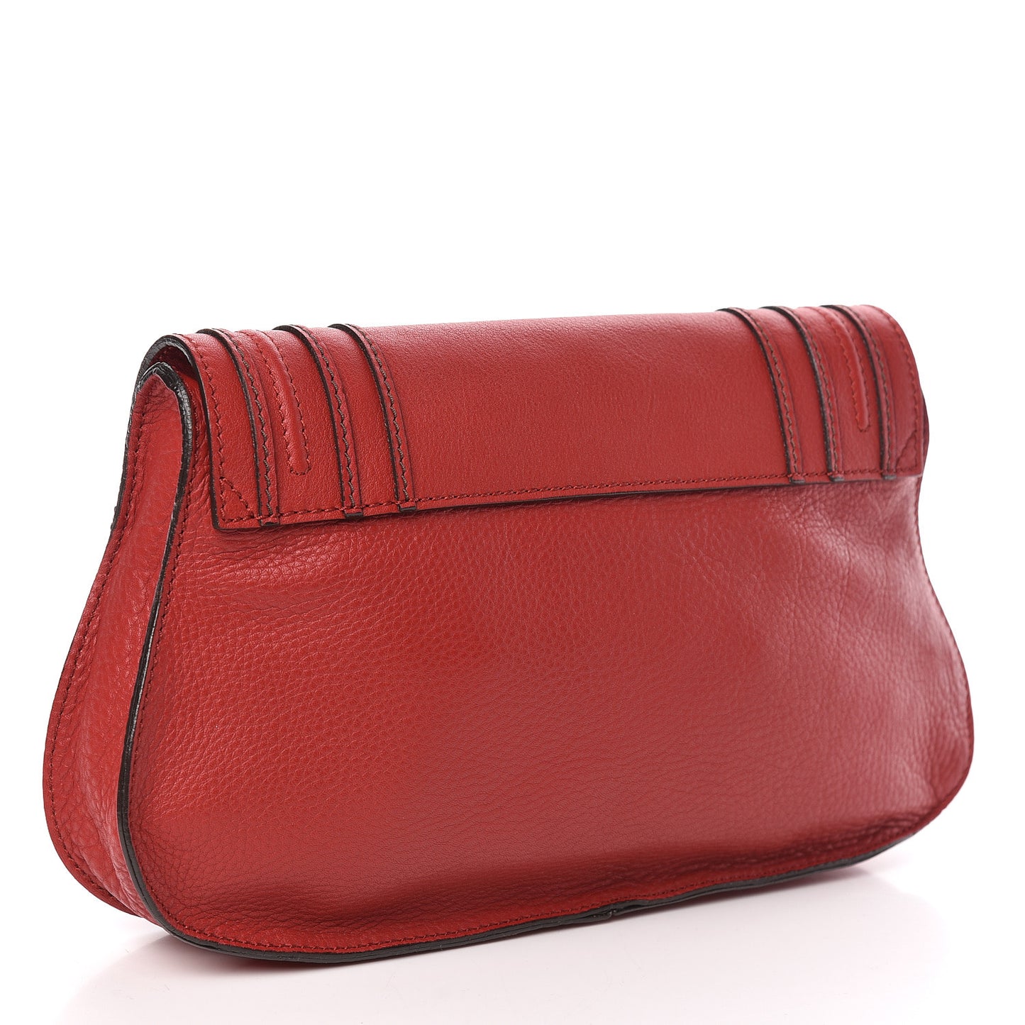 Calfskin Marcie Clutch Ruby