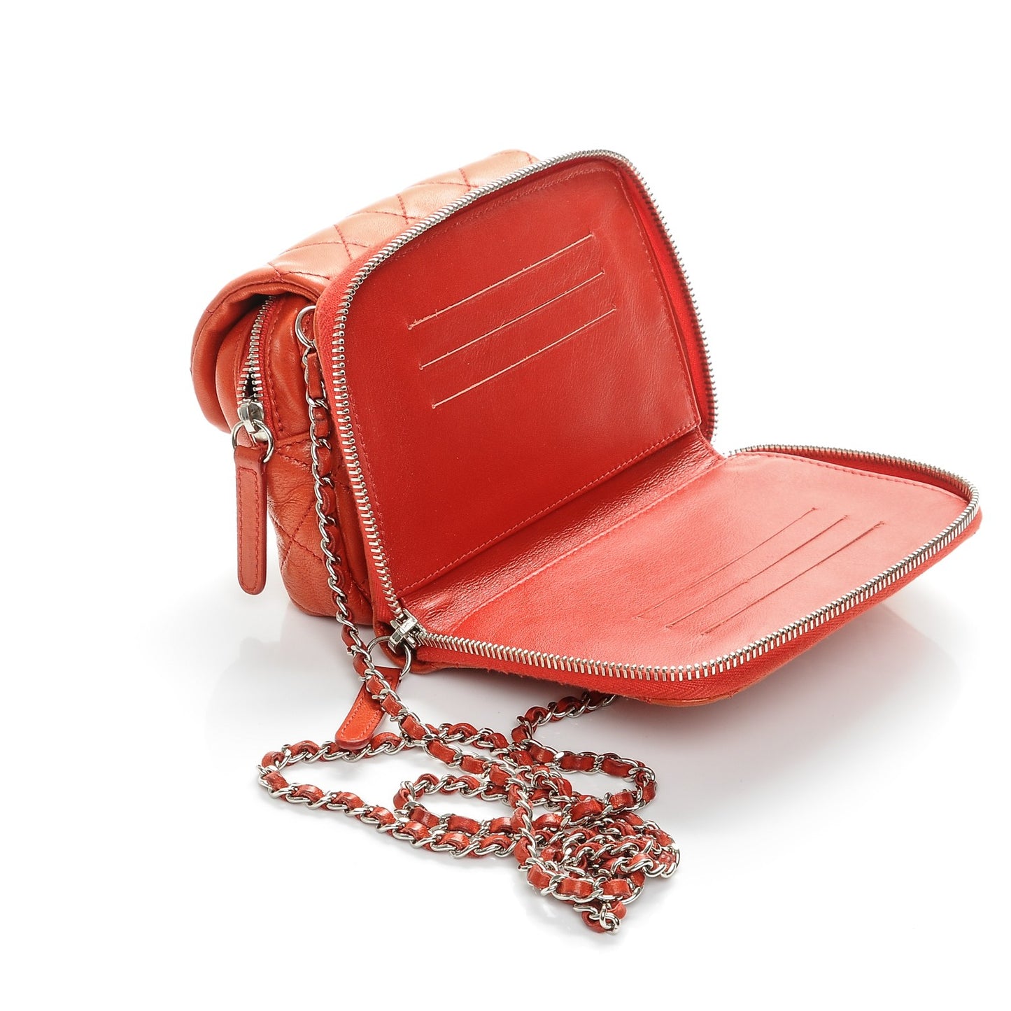 Lambskin Quilted New Mini Flap Red