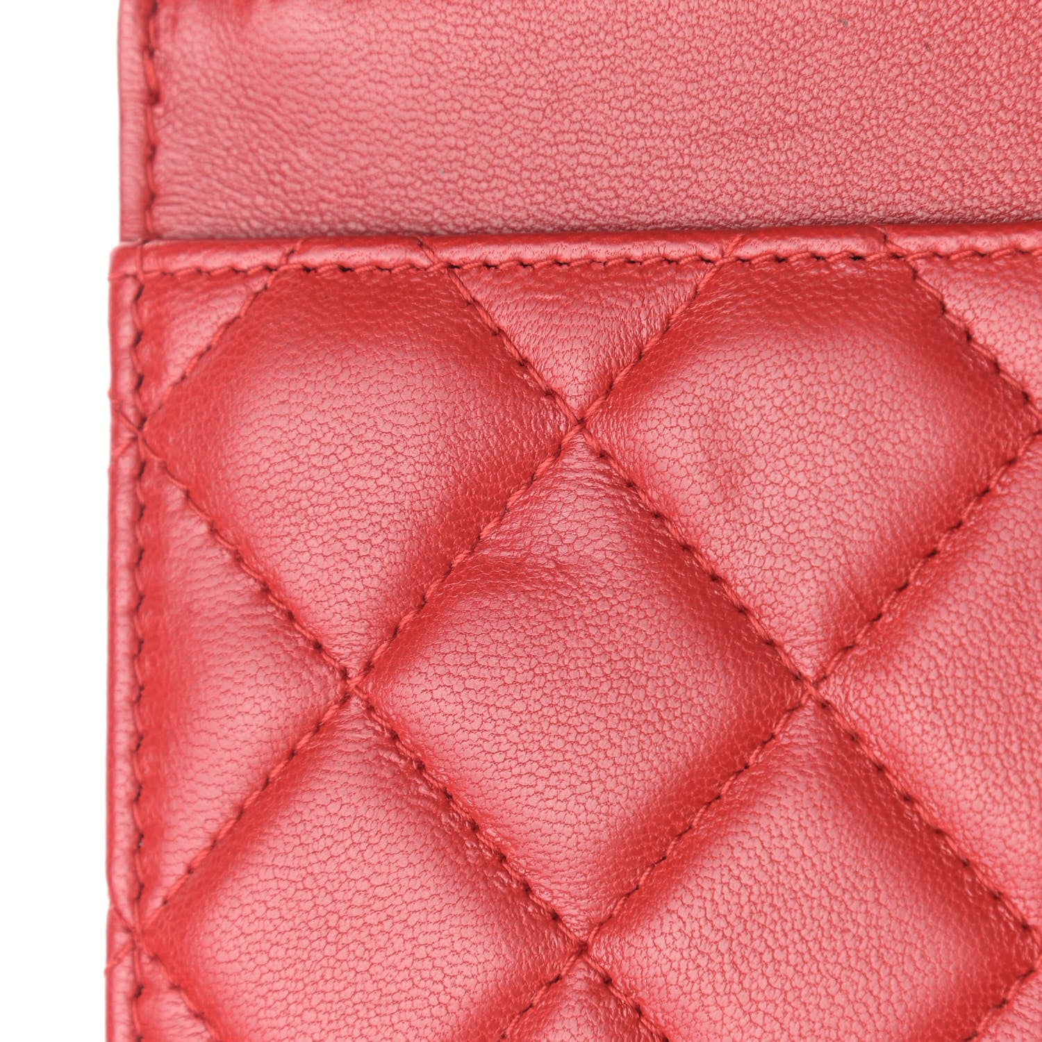 Chanel Lambskin Quilted Boy Wallet On Chain WOC Red 12 of 13