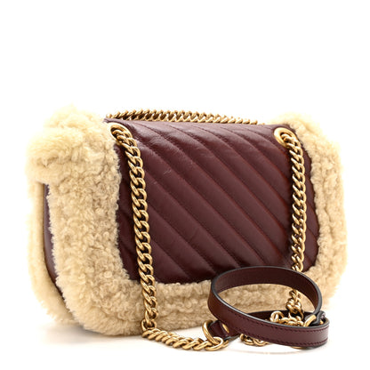 Gucci Azalea Calfskin Wool Matelasse Diagonal Small GG Marmont Shoulder Bag Sand Desert 3 of 11