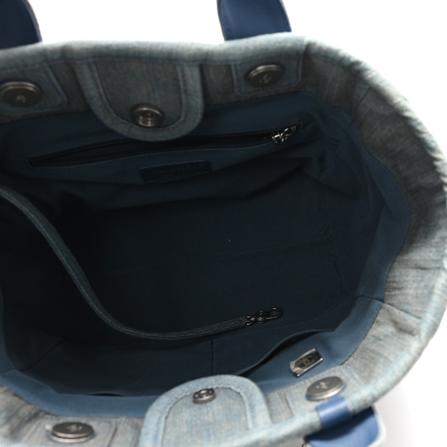 Denim Small Deauville Tote Light Blue