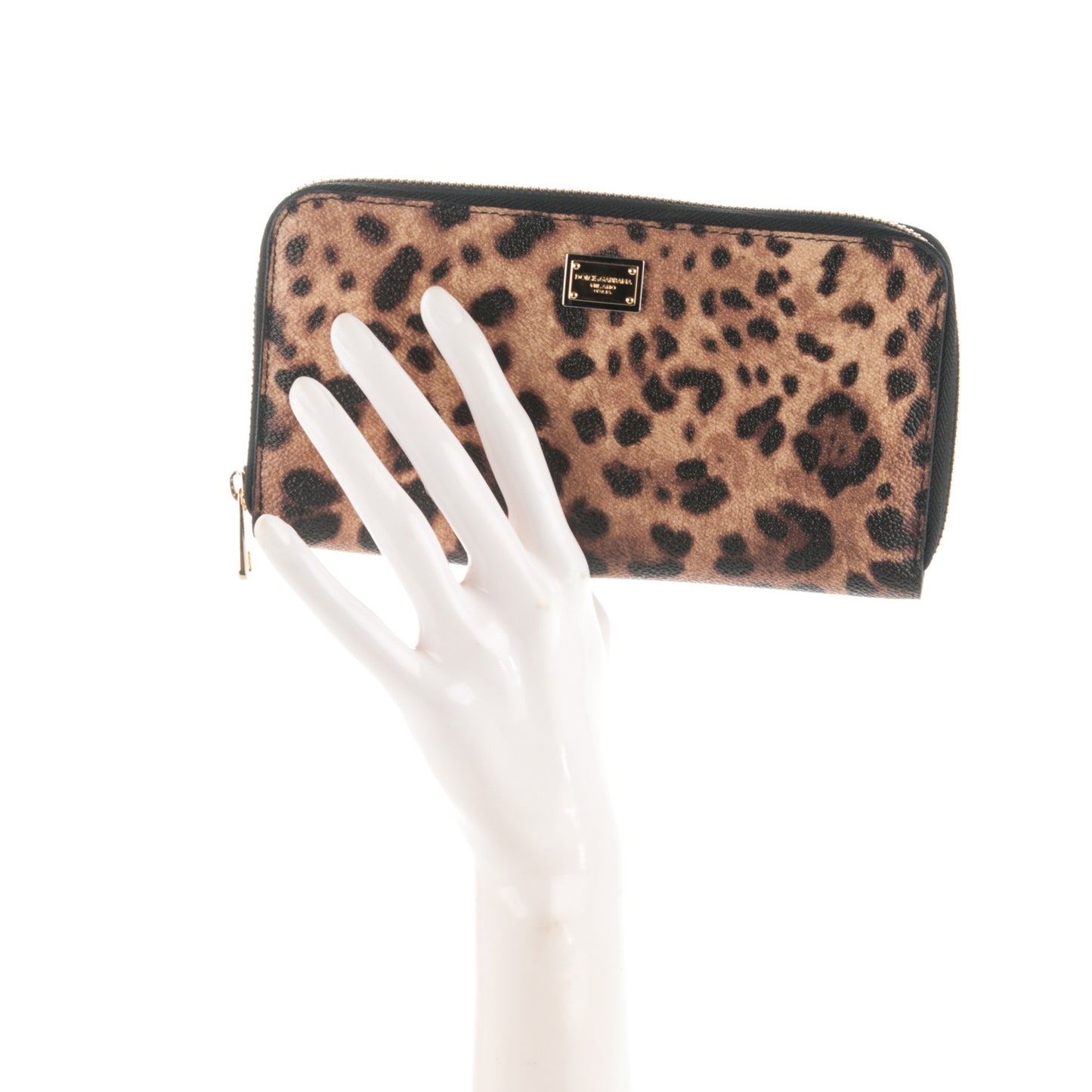 Dauphine Leopard Print Zip Around Wallet