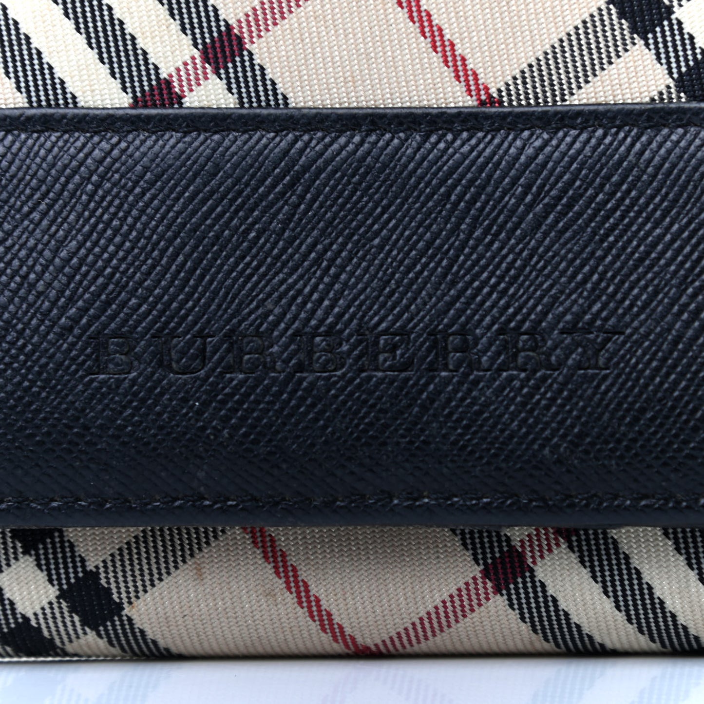 Calfskin Nova Check Flap Wallet Black