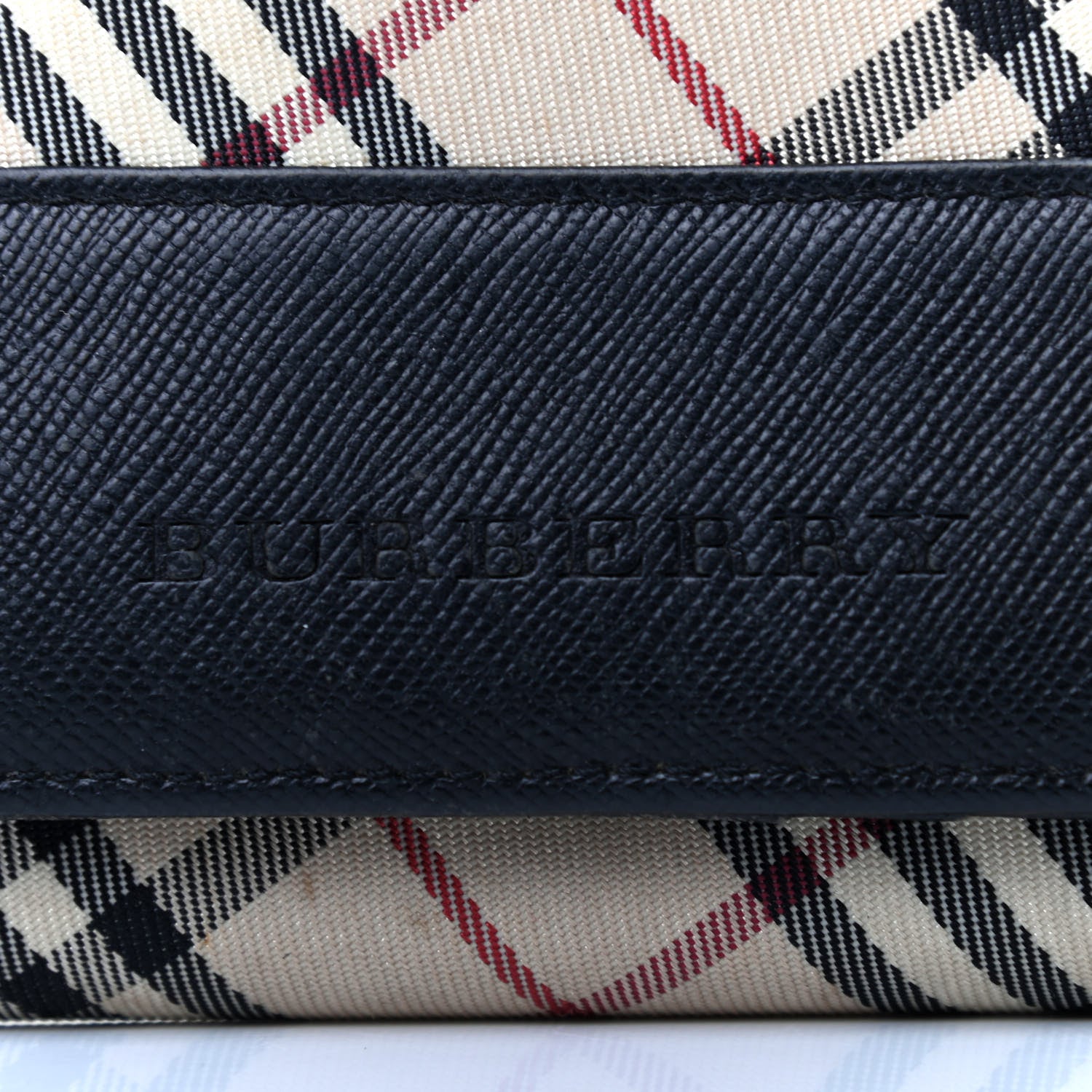 Burberry Calfskin Nova Check Flap Wallet Black 6 of 9