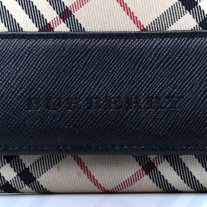 Burberry Calfskin Nova Check Flap Wallet Black 6 of 9