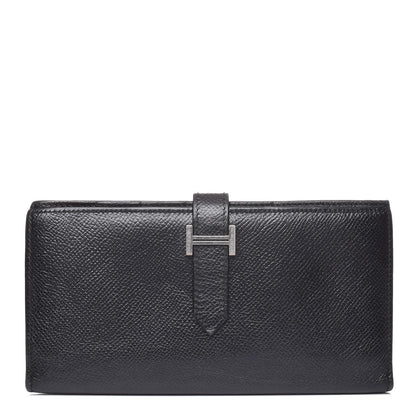Hermes Epsom Bearn Gusset Wallet Black 1 of 6