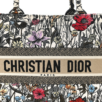 Christian Dior Canvas Embroidered Medium Mille Fleurs Book Tote Multicolor 8 of 11