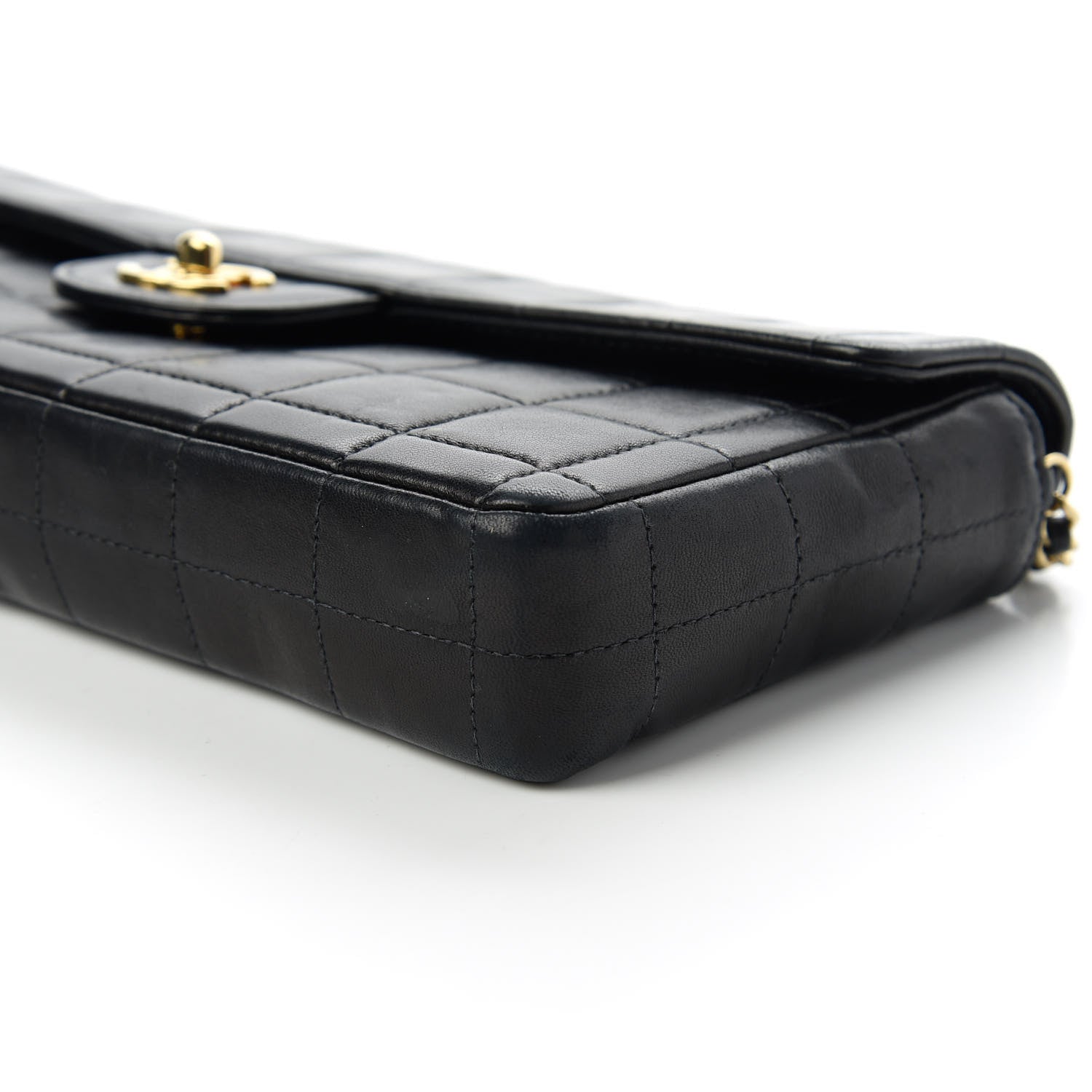 Chanel Lambskin East West Chocolate Bar Flap Black 7 of 12
