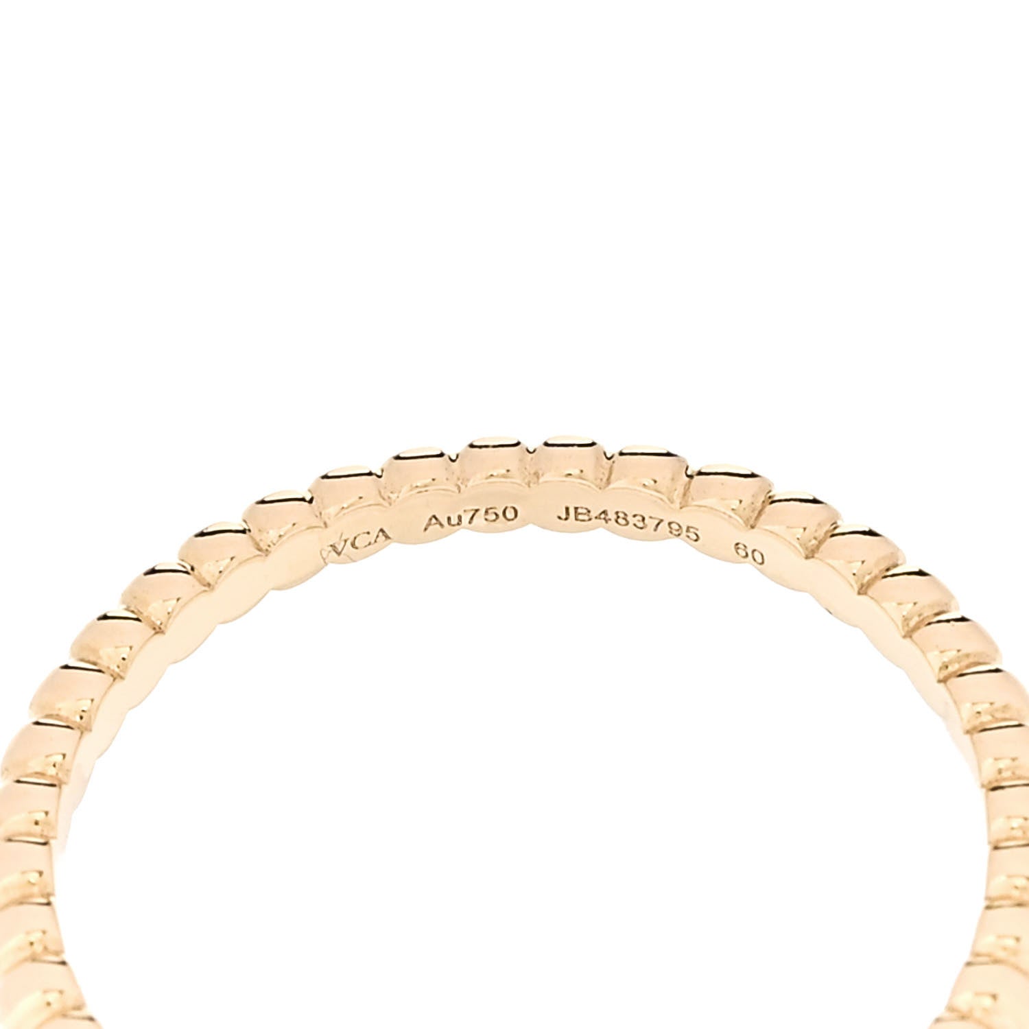 Van Cleef & Arpels 18K Yellow Gold Small Perlee Ring 60 9 4 of 5