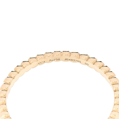 Van Cleef & Arpels 18K Yellow Gold Small Perlee Ring 60 9 4 of 5