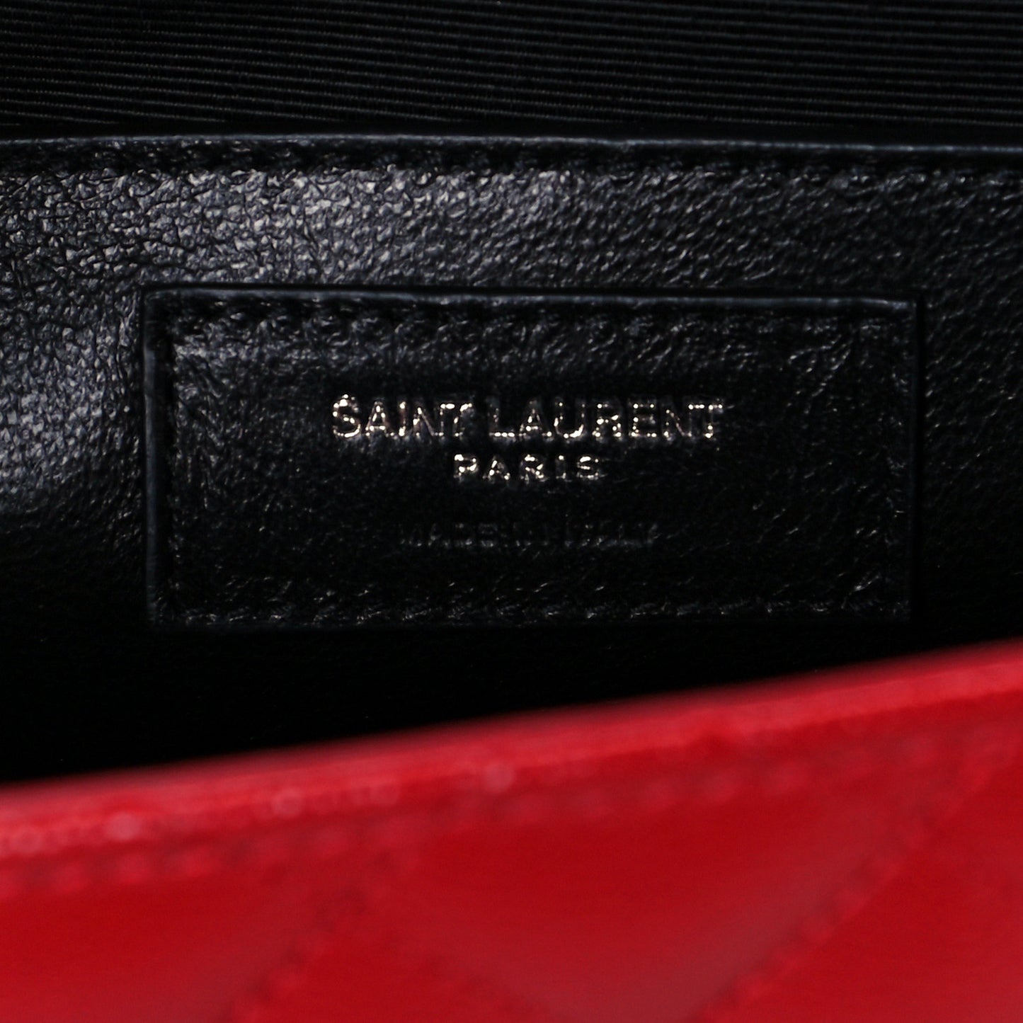 Grain De Poudre Textured Mixed Matelasse Triquilt Medium Monogram Satchel New Red
