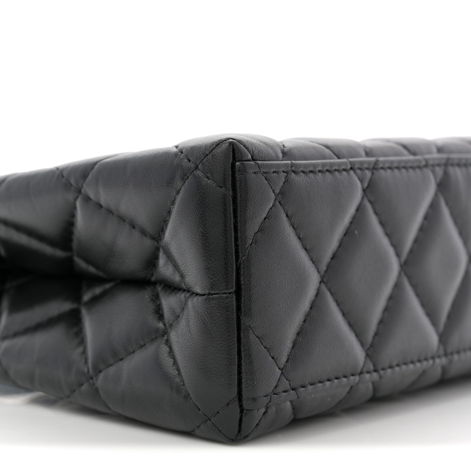 Chanel Shiny Aged Calfskin Quilted Nano Kelly Shopper Black 9 of 11