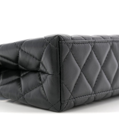 Chanel Shiny Aged Calfskin Quilted Nano Kelly Shopper Black 9 of 11