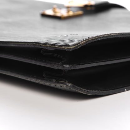 Louis Vuitton Epi Serviette Fermoir Briefcase Black 21 of 23