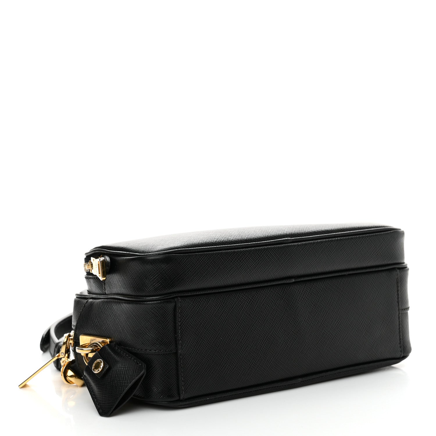 Prada Saffiano Lux Camera Case Crossbody Bag Black 4 of 12