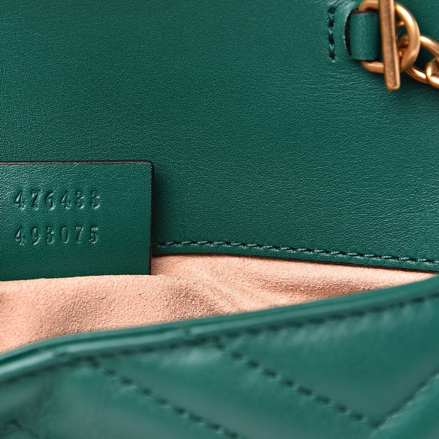 Calfskin Matelasse Super Mini GG Marmont Shoulder Bag Emerald Green