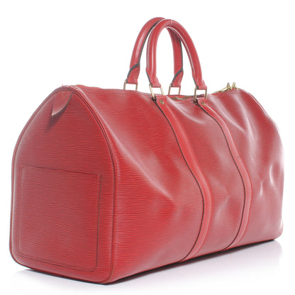 Louis Vuitton Epi Keepall 45 Red 3 of 7
