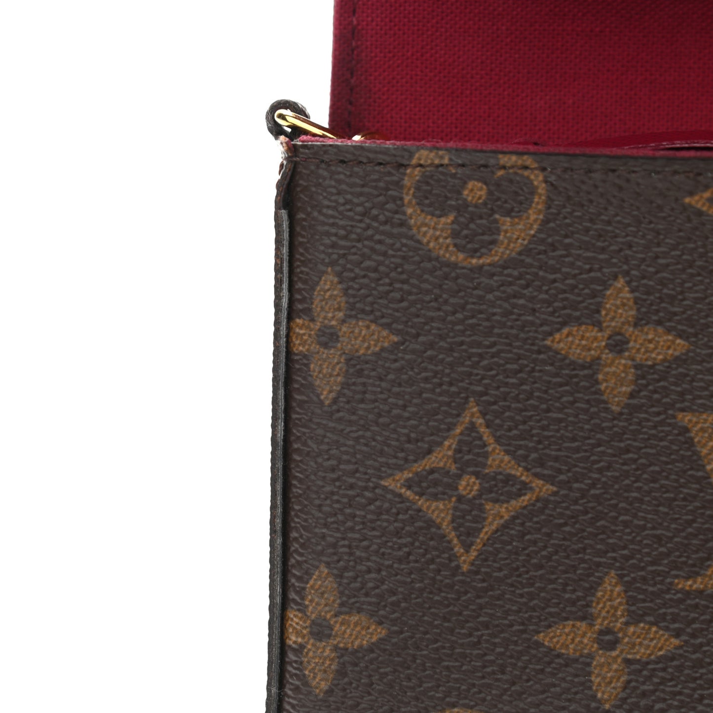 Monogram Pochette Felicie Chain Wallet Fuchsia