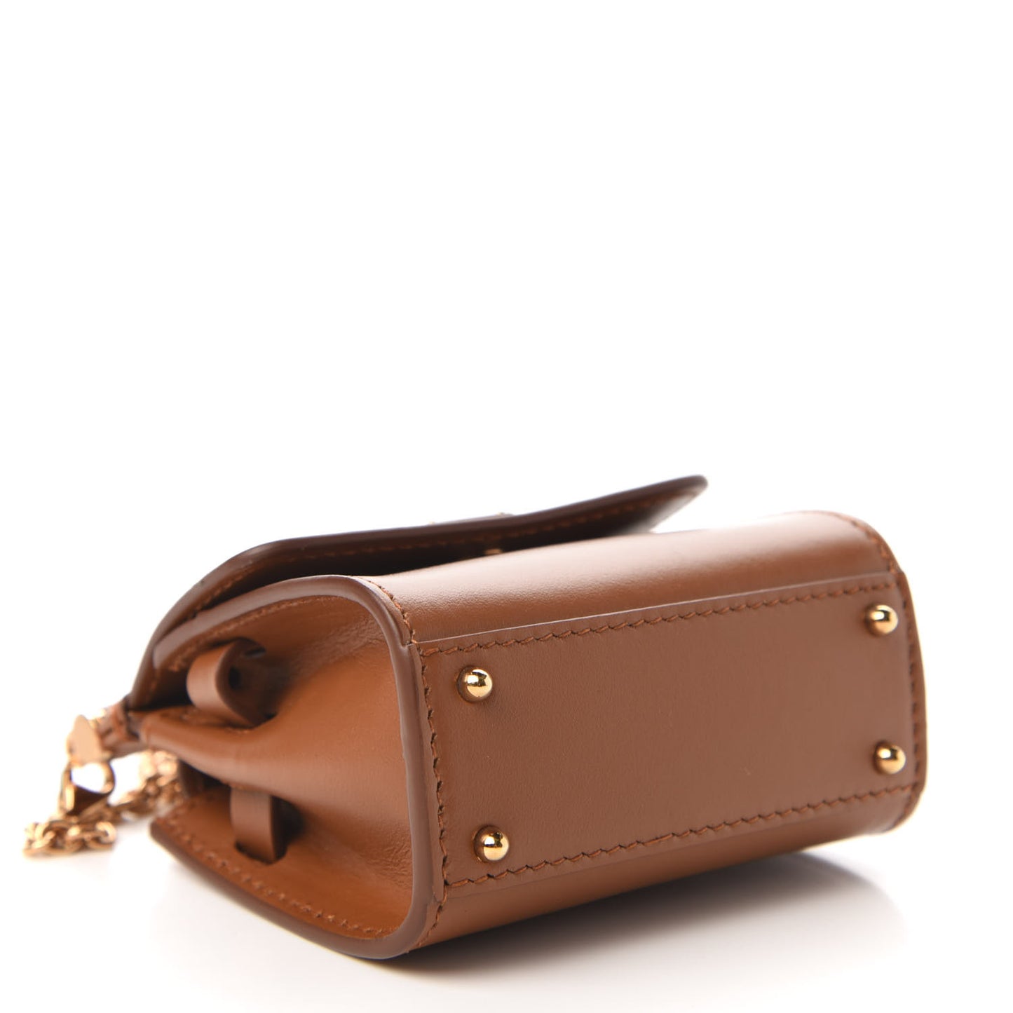 Calfskin Micro 58 Miss Sicily Satchel Brown