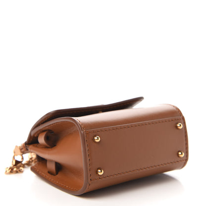 Dolce & Gabbana Calfskin Micro 58 Miss Sicily Satchel Brown 4 of 10