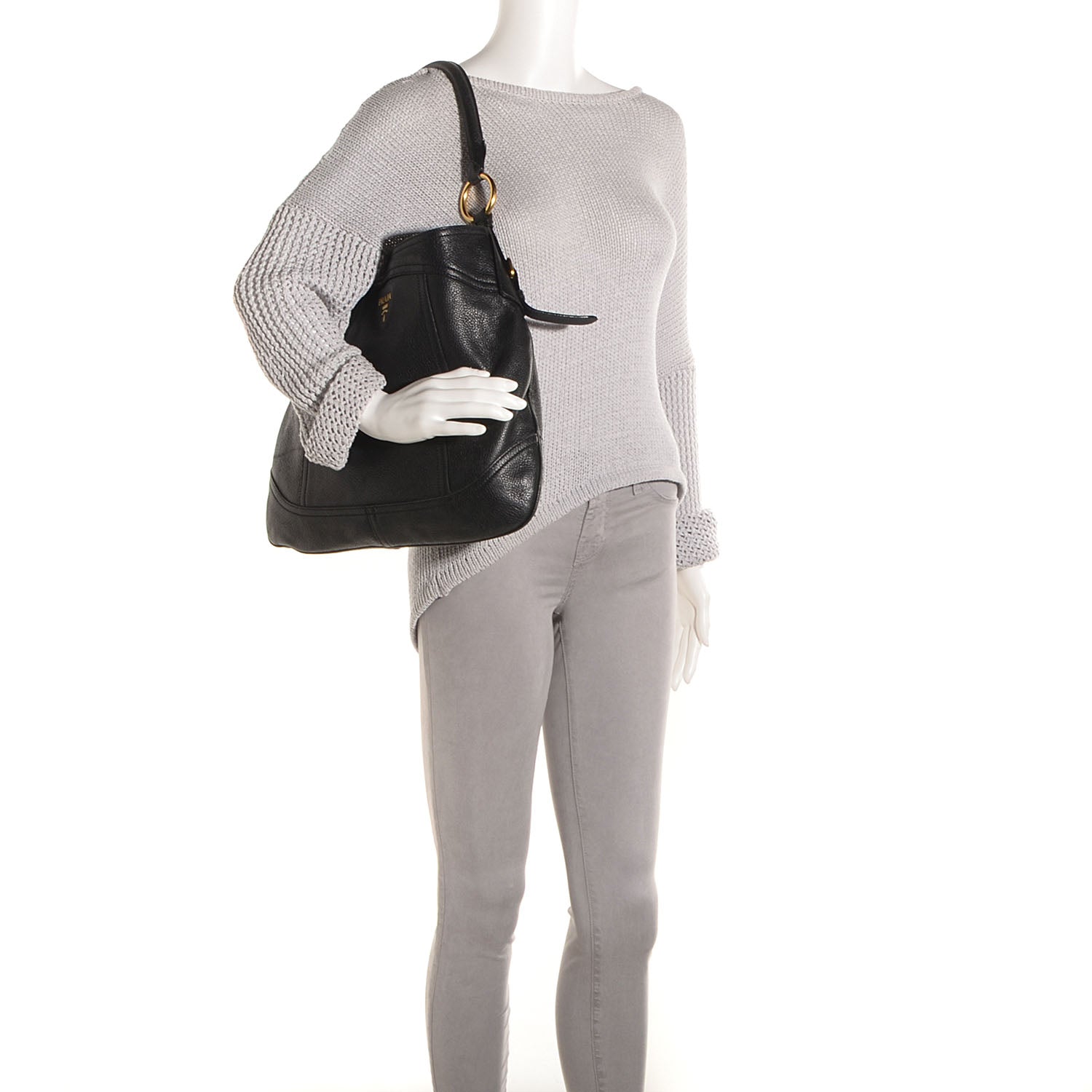 Prada Vitello Daino Hobo Nero Black 2 of 10