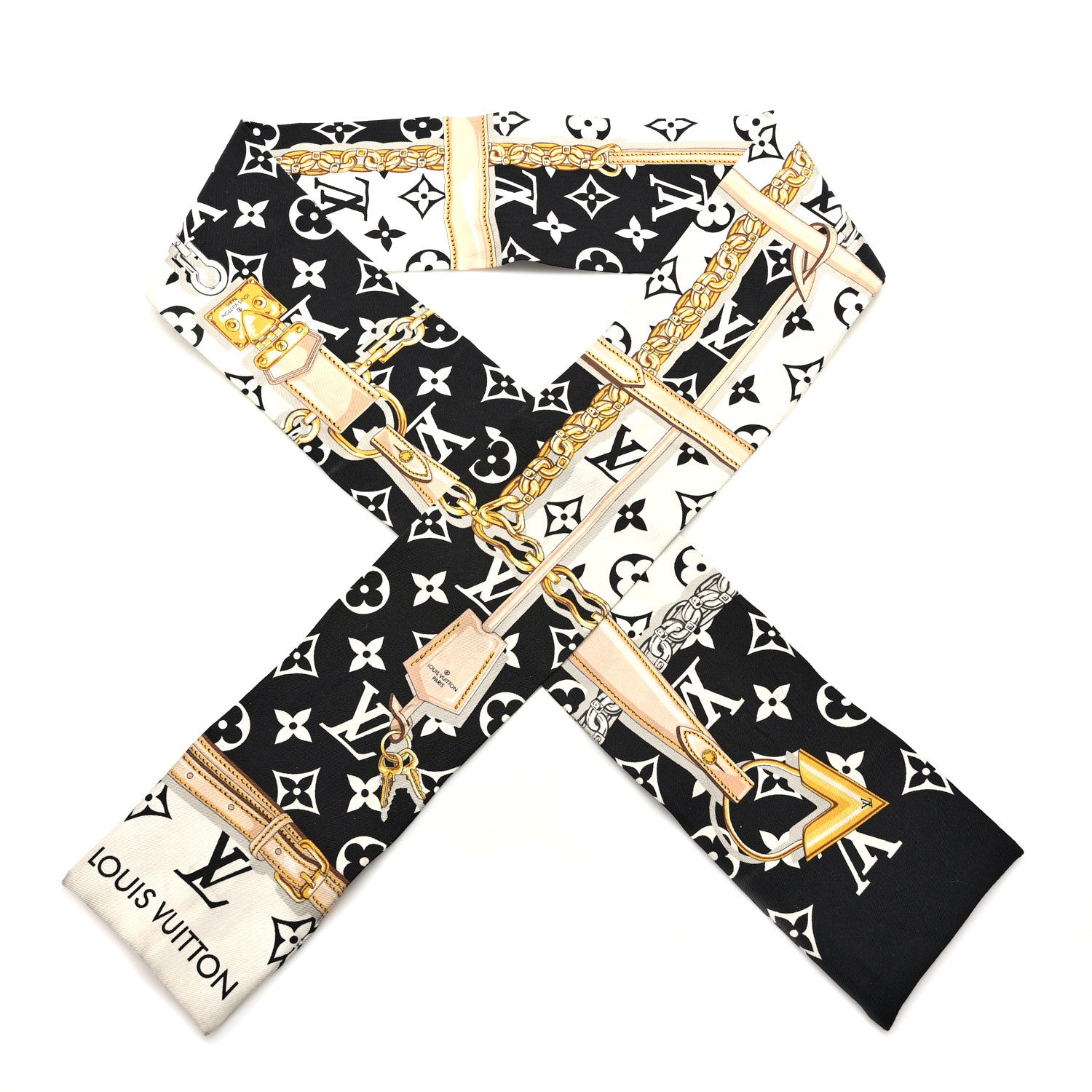 Louis Vuitton Silk Monogram Confidential Bandeau Black 1 of 4