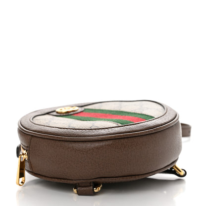Gucci GG Supreme Monogram Web Mini Ophidia Round Backpack Brown 4 of 10