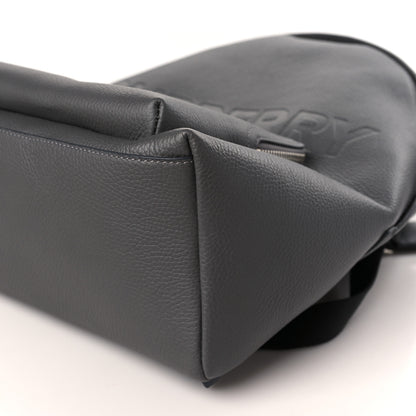Burberry Calfskin Logo Embossed Backpack Charcoal Grey 8 of 8