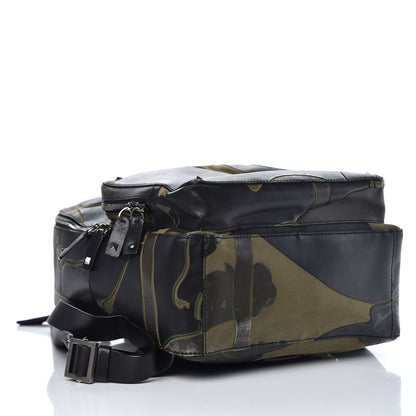 Valentino Garavani Nappa Canvas Panther Backpack Green 4 of 15