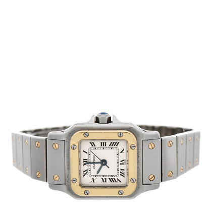 Cartier Stainless Steel 18K Yellow Gold 24mm Santos De Cartier Galbee Automatic Watch 2 of 6