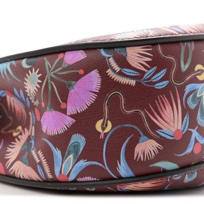 Chloe Calfskin Floral Print Drew Bi-Color Shoulder Bag Plum Purple 9 of 11