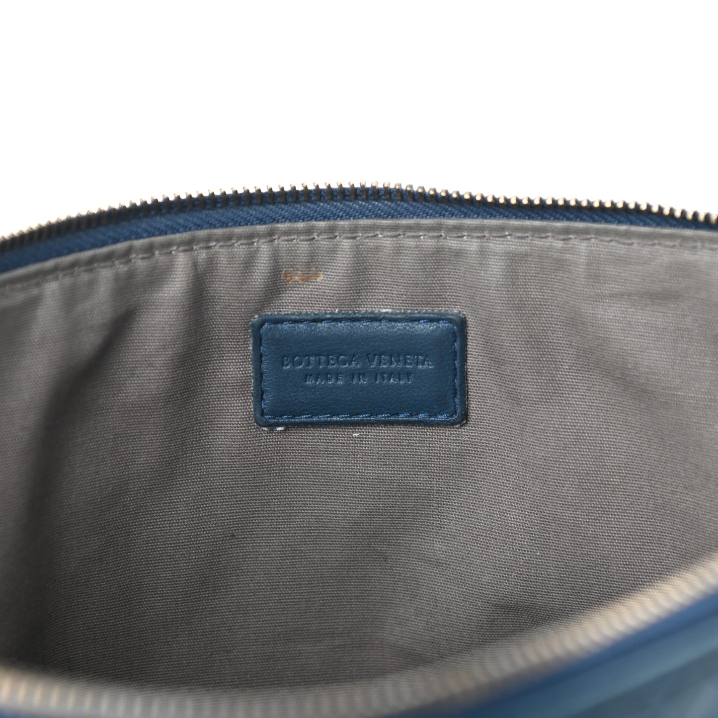 Nappa Intrecciato Large Flat Zip Biletto Pouch