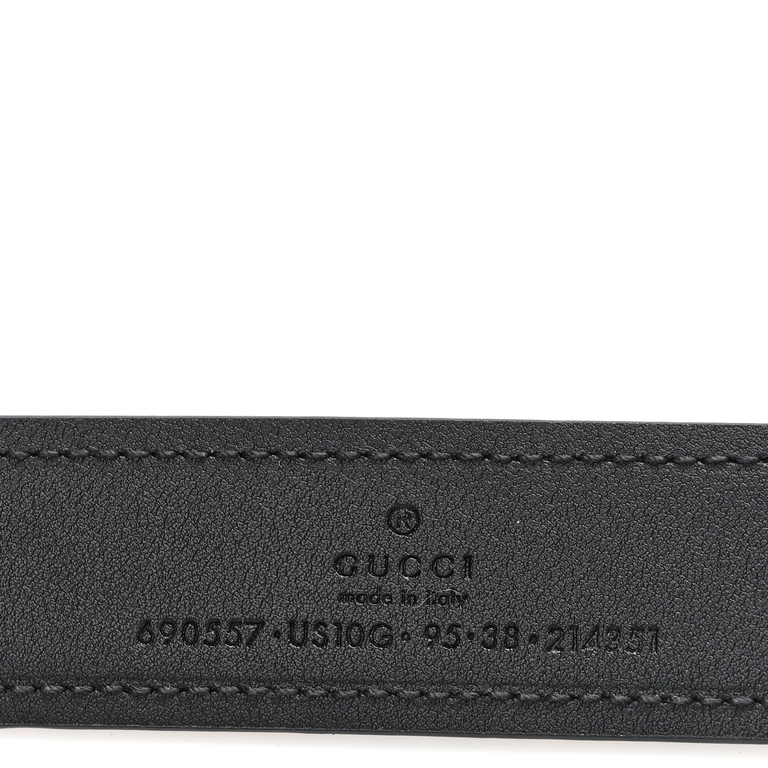Gucci Ciny Lux Calfskin Blondie 30mm Belt 95 38 Black 3 of 4