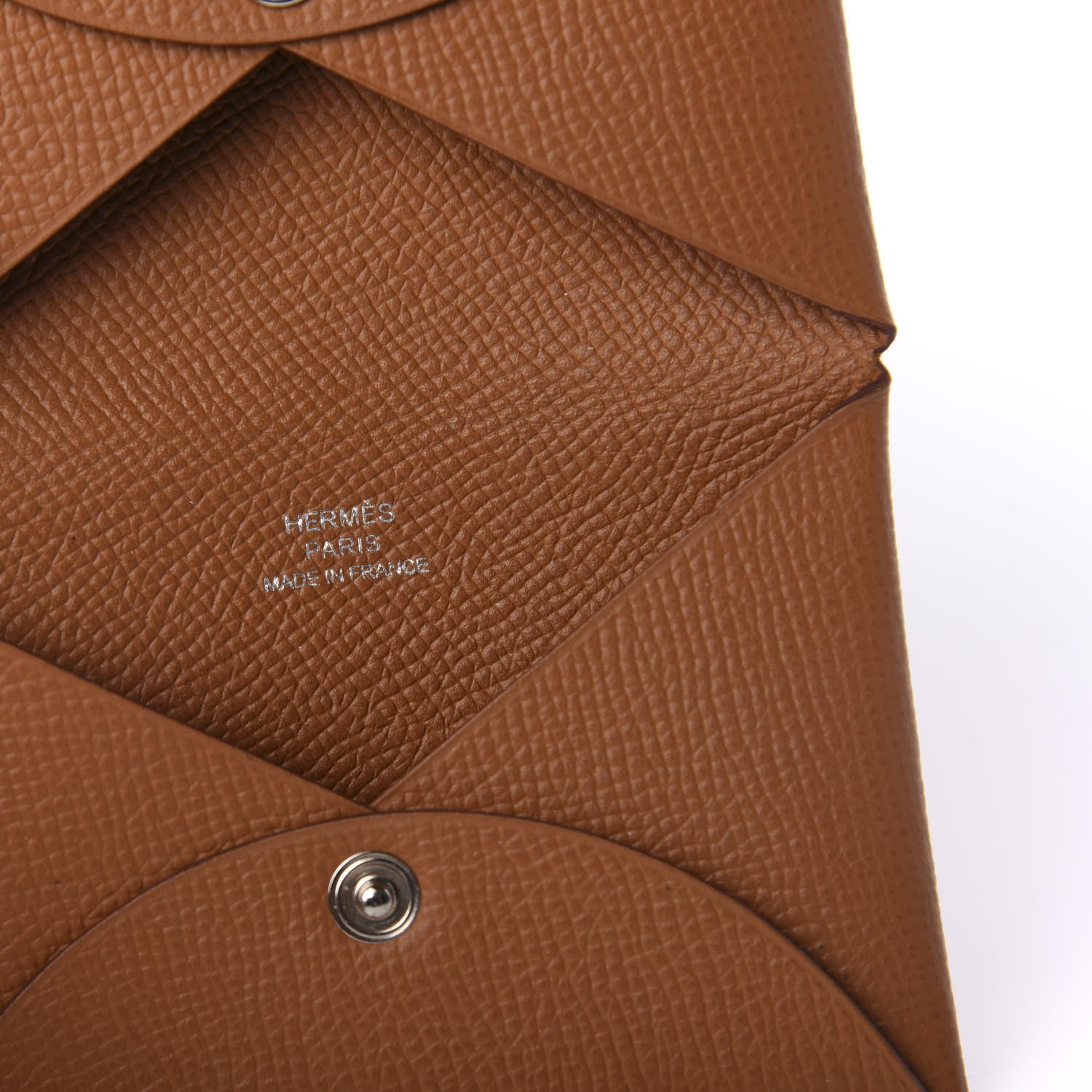 Hermes Epsom Calvi Card Case Gold 6 of 7