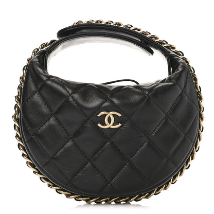 Chanel Quilted Chain Around Pouch Black 1 of 10