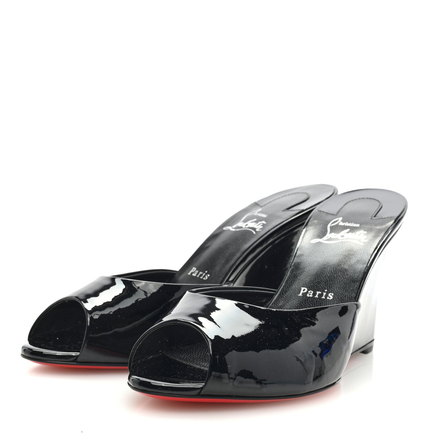 Christian Louboutin Patent Me Dolly Zeppa 85 Sandals 39 Black 3 of 7